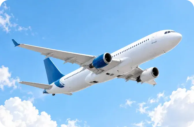青空を飛ぶ飛行機