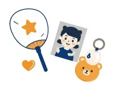 推し活・同人グッズの購入イラスト