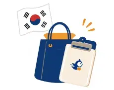 韓国フリマサイトの購入代行イラスト
