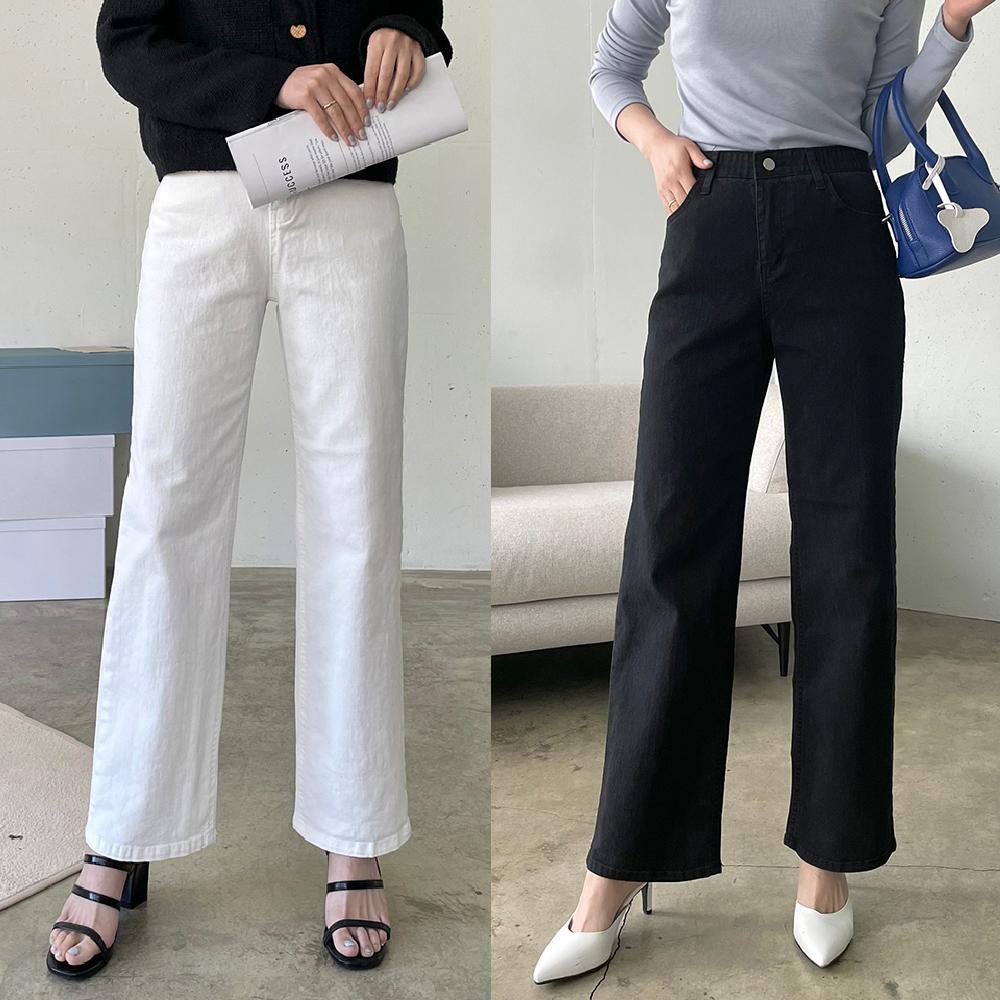 レディース 夏パンツ ワイドパンツ ストレートパンツ 裾ゴム ストレッチコットンパンツ ベージュ アイボリー ホワイト