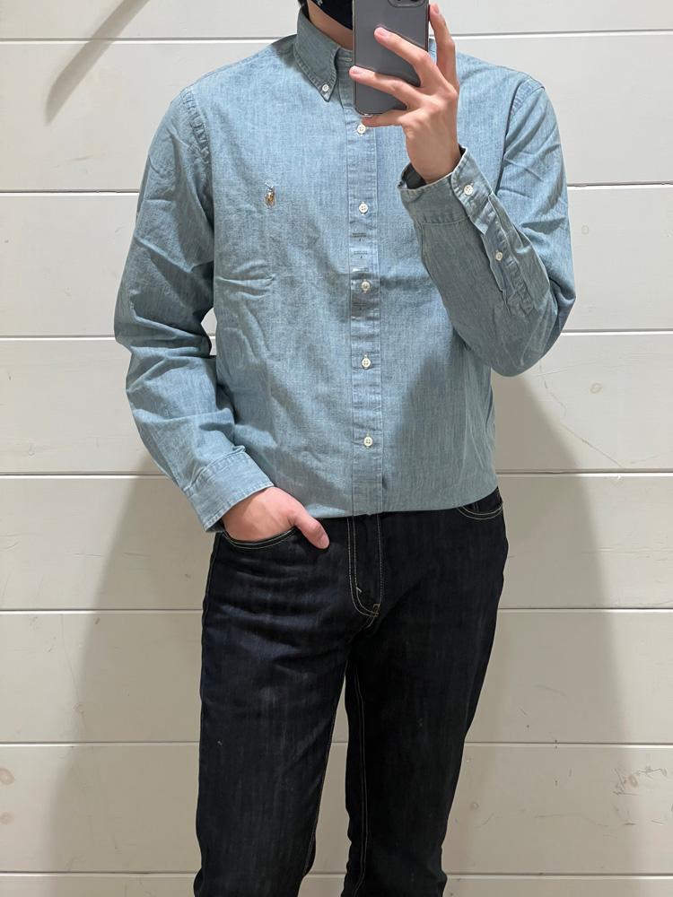 POLO RALPH LAUREN メンズ クラシックフィット デニム 長袖シャツ 710767918/710776162