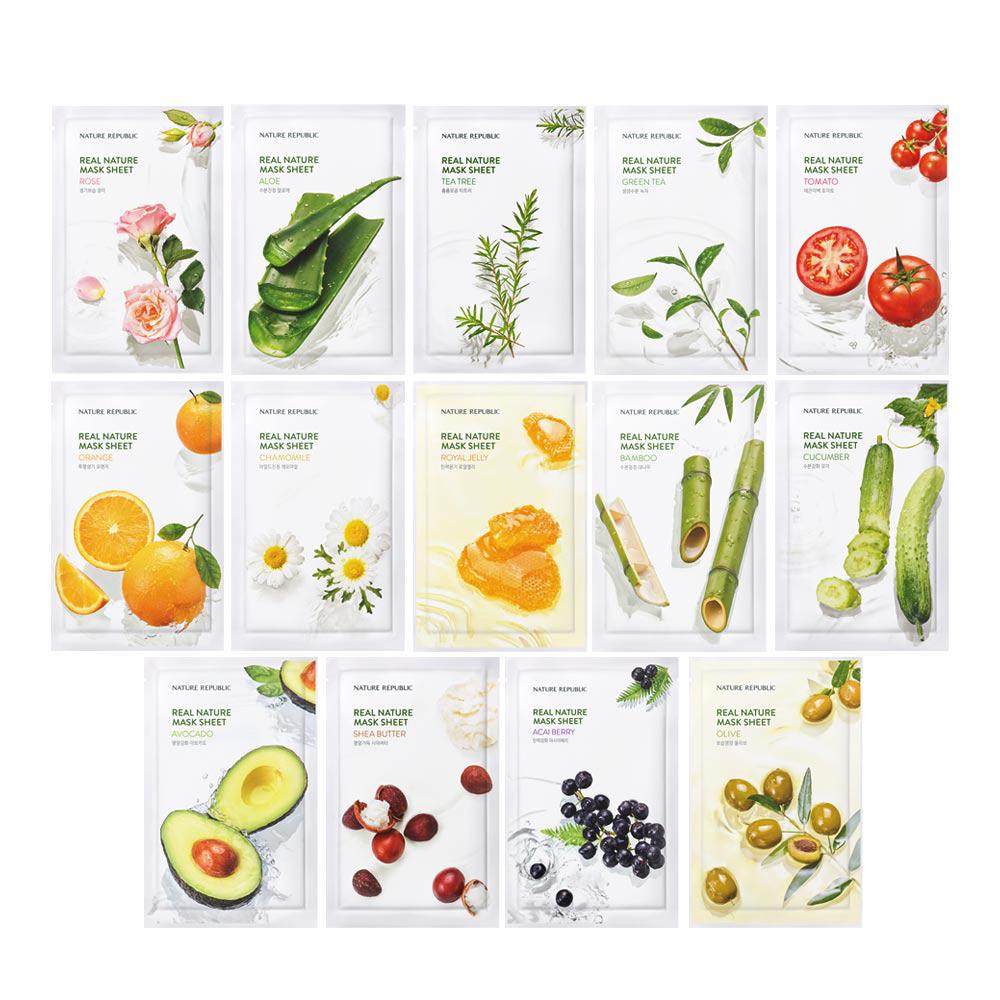 15+15 合計 9千万枚販売 1日1パック Naturerepublic リアルネイチャー マスクパック