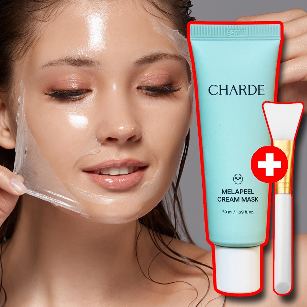 CHARISME Melacare Peel Cream Mask Pack Cream メラニン メラフィル 肝斑パック 吸着ケア 剥がす 雀斑パック リアルレビュー 1個+ブラシ