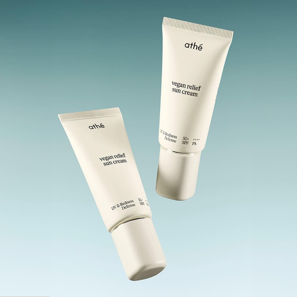 ATHE ヴィーガン リリーフ 無機紫外線カット サンクリーム 50ml SPF50+ PA++++