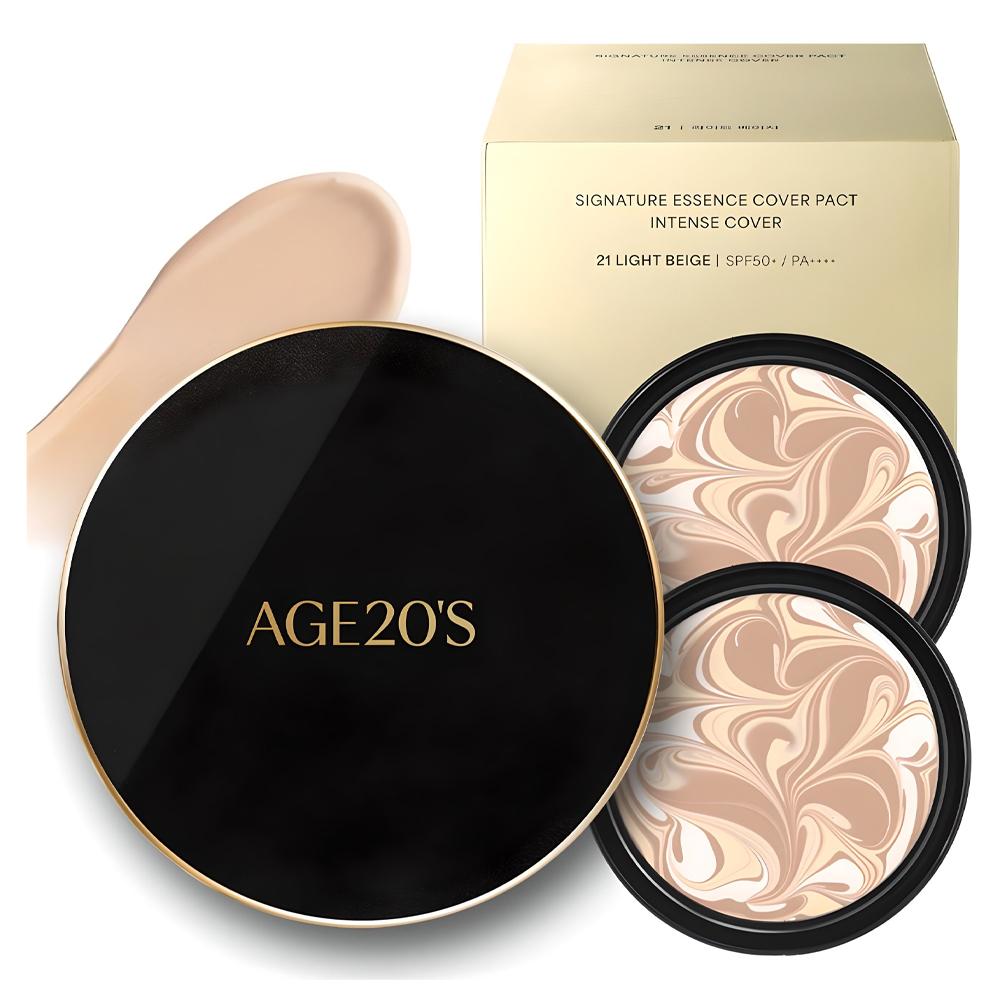 AGE 20's シグネチャーエッセンスカバーパクト インテンスケース + リフィル 14g 2個 セット