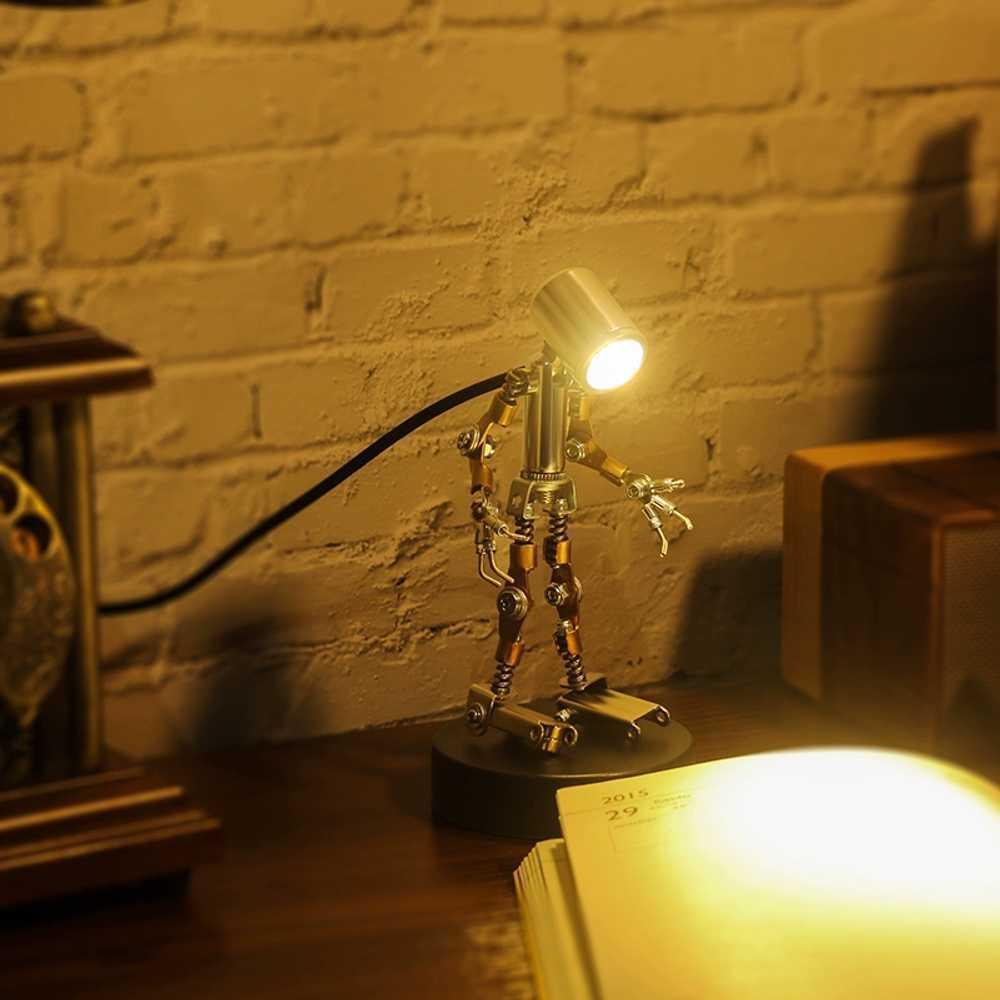 照明 フィギュア ロボット おもちゃ メタル 3D パズル DIY インテリア