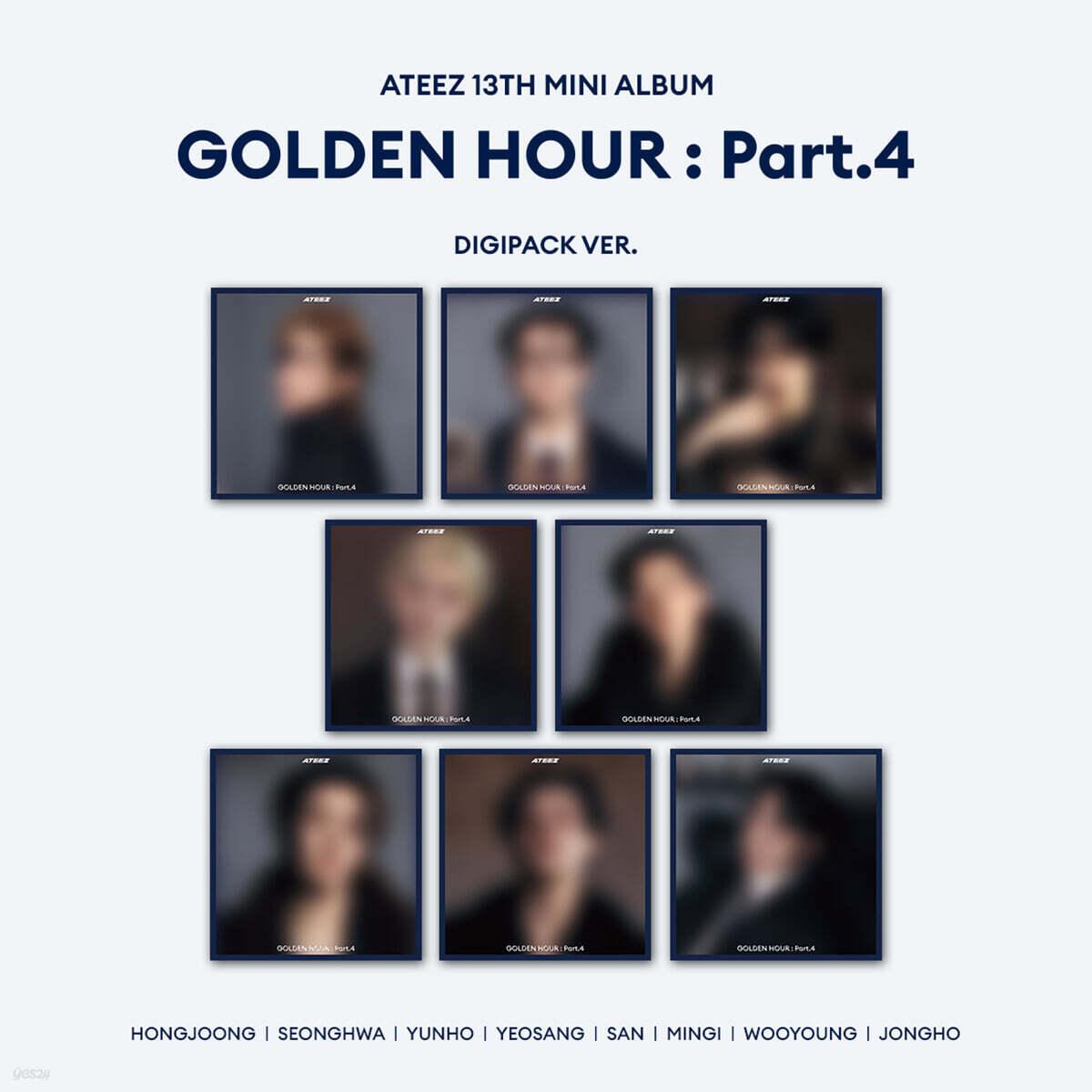 セット (DIGIPAK 8種) ATEEZ GOLDEN HOUR Part 4 ミニ13集 DIGIPACK