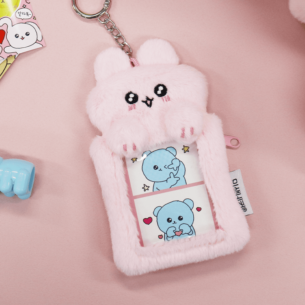 InsaengnekeotXChoegoshim2 ウサギKosini フォトキーリング ふわふわ かわいい ラブリーキーリング