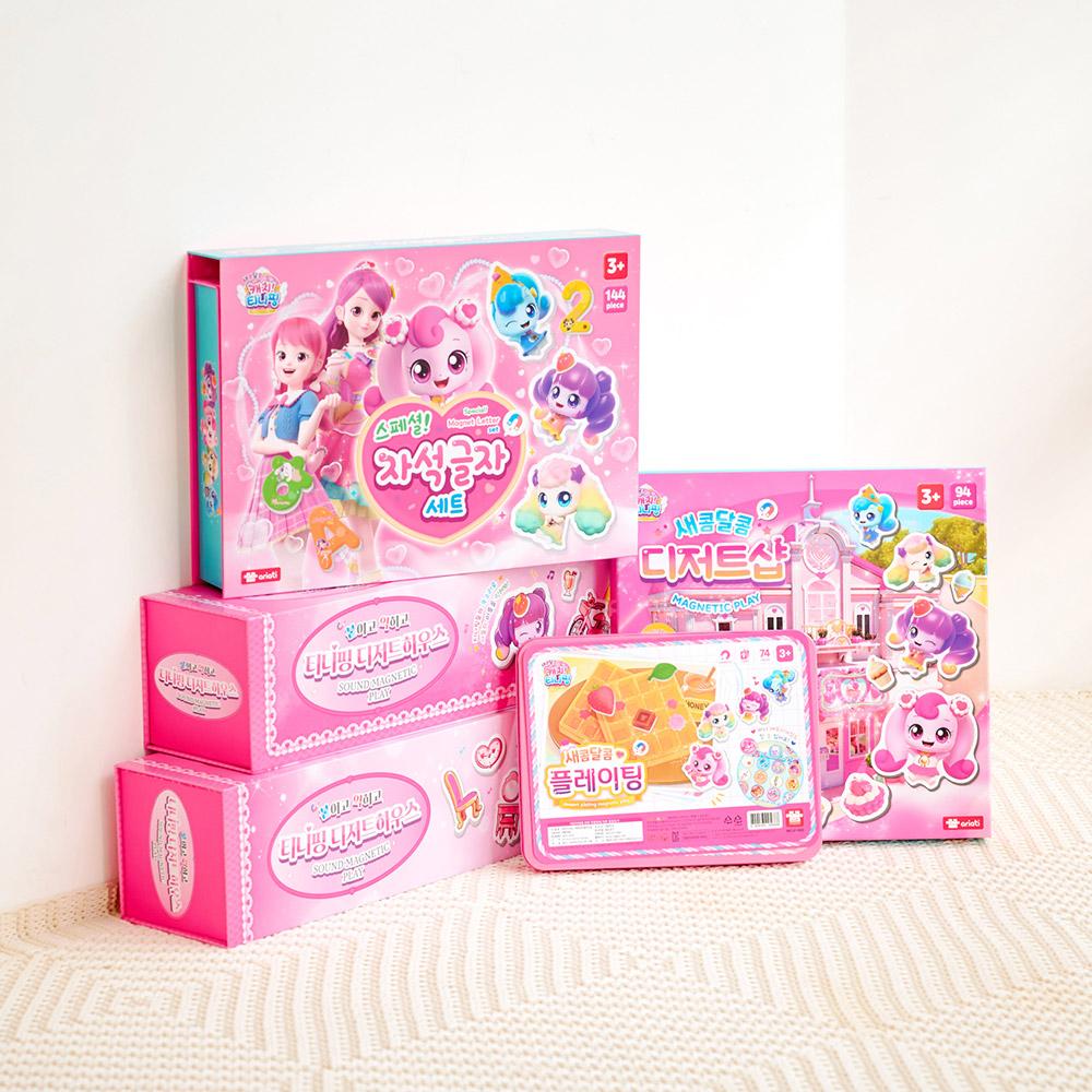 Princess Catch!ティニ핑 シーズン6 マグネットレターセット + ティニ핑 ステッカー おもちゃ 知育玩具