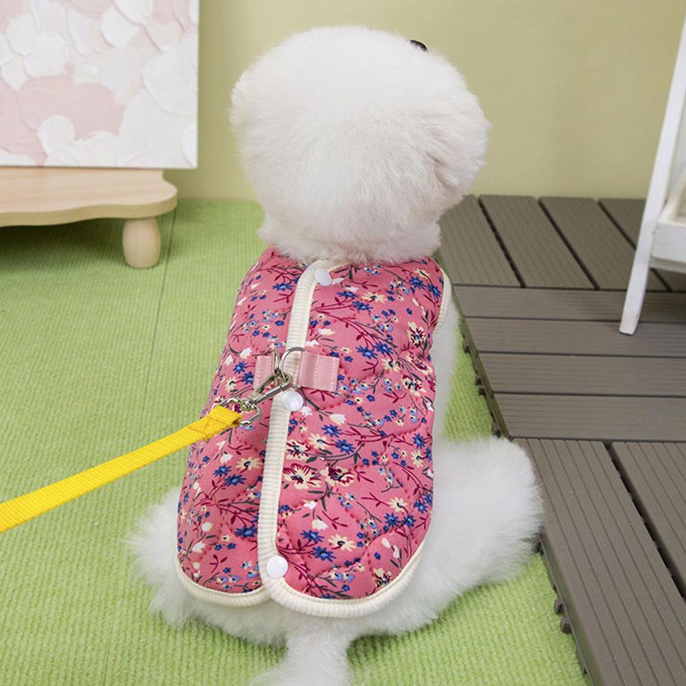 꽃무늬 강아지봄옷조끼 김장 강아지조끼 할머니 할매 비숑 말티즈 말티푸옷 반려견