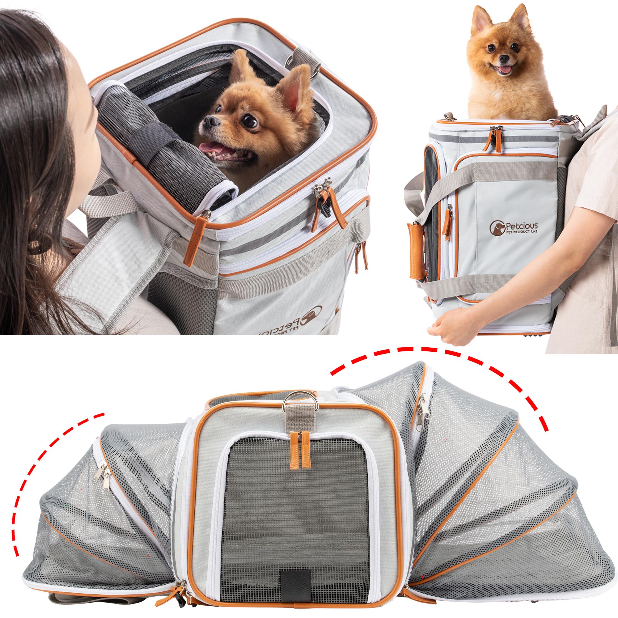 Petsus PETCIOUS 犬用 拡張型 キャリア 済州島 機内持ち込みバッグ バックパック オールインワン 一般パッケージ