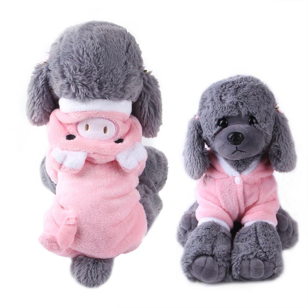 トカゲ用ウェア ペット用フリース Tシャツ 犬用 耳付きフード ニット 寂しさ対策