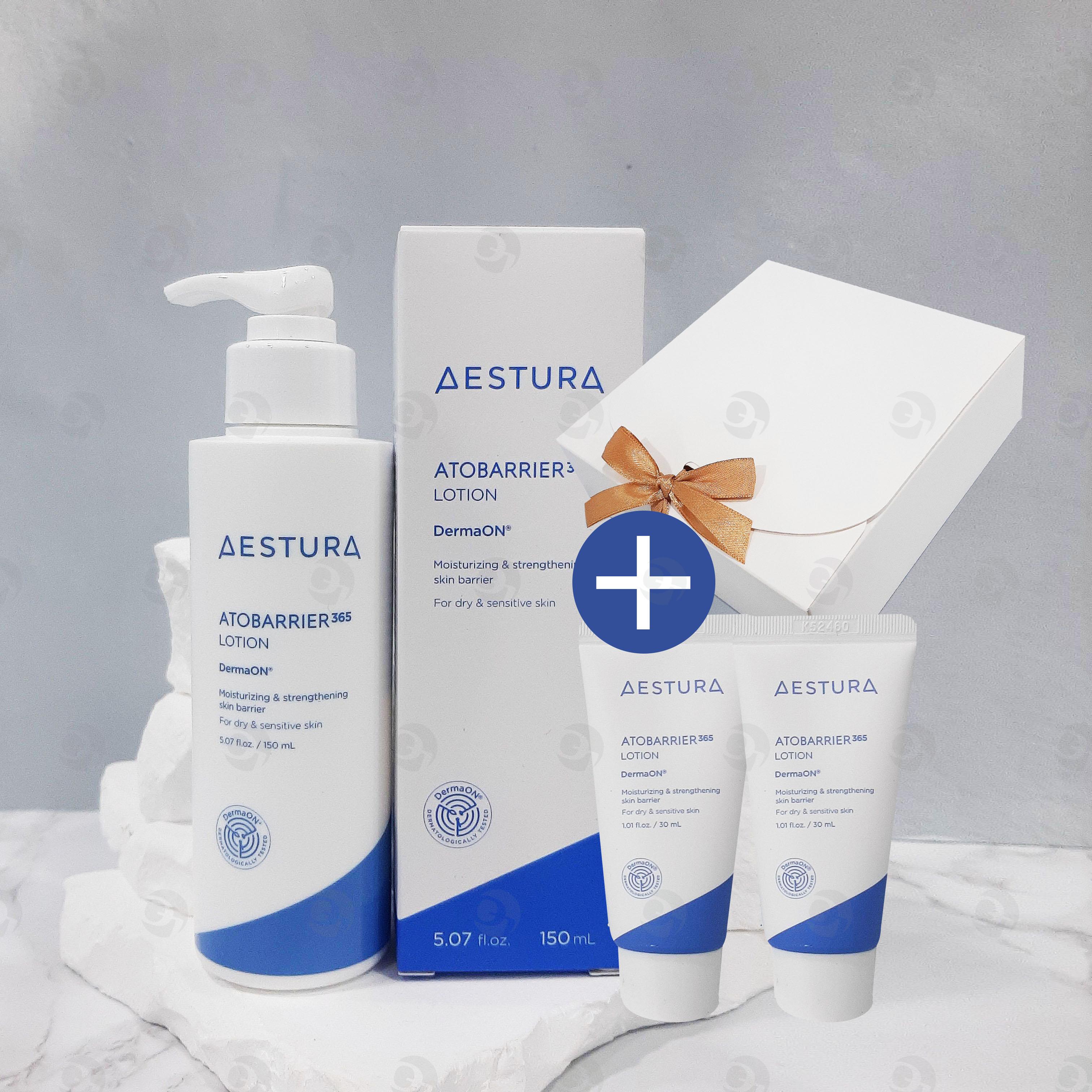 AESTHRA Atobarier365 Astra Lotion Full Size + Gift Wrapping Box Large Capacity
