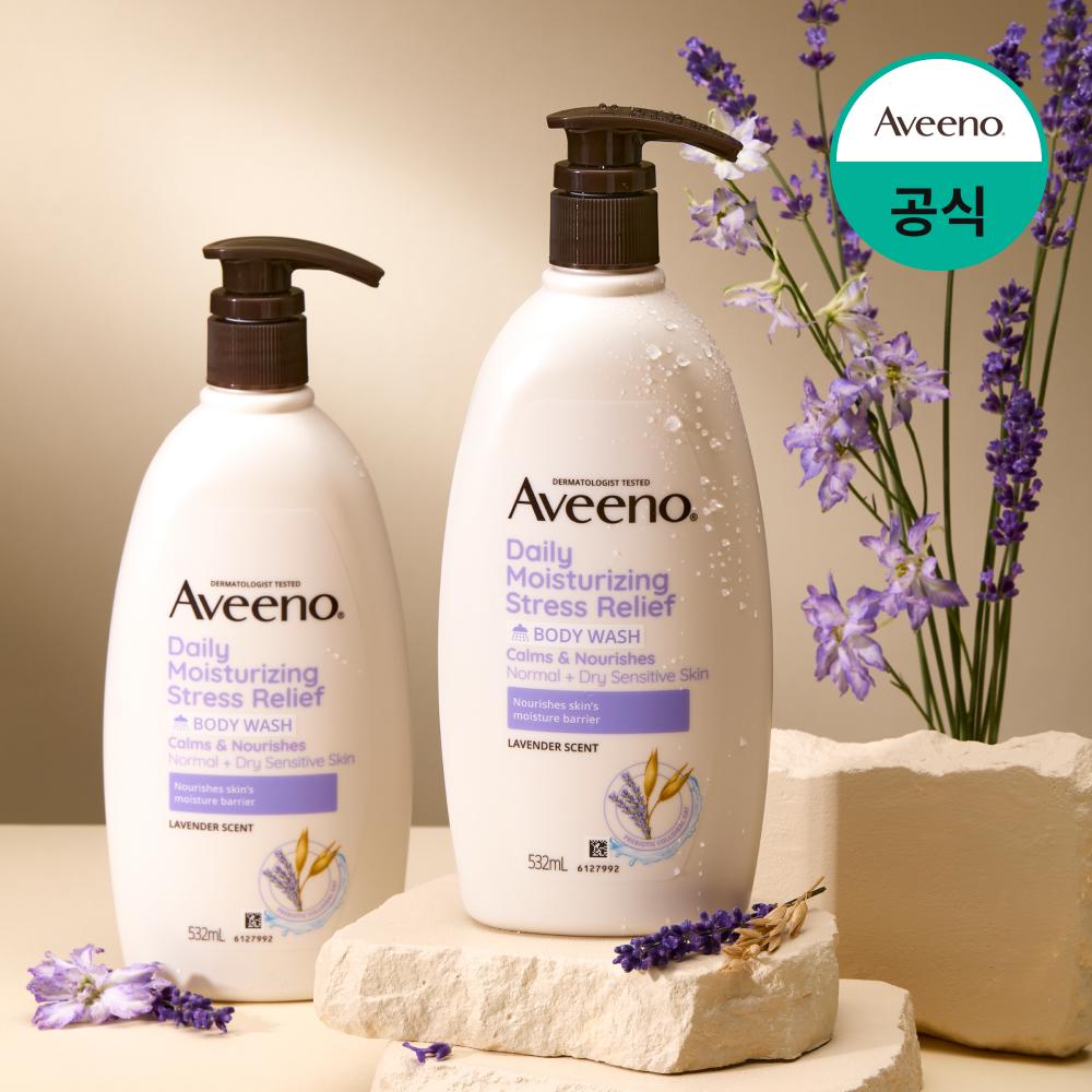 향좋은 아비노 고보습 민감피부 저자극 바디워시 스트레스릴리프(라벤더향), 532ml, 2개
