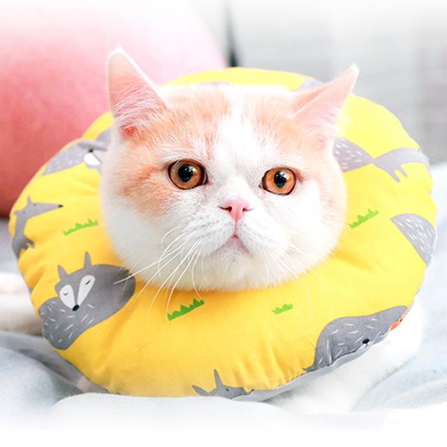 犬 猫 布製ネックカラー S 漏斗型ネッククッション クッション