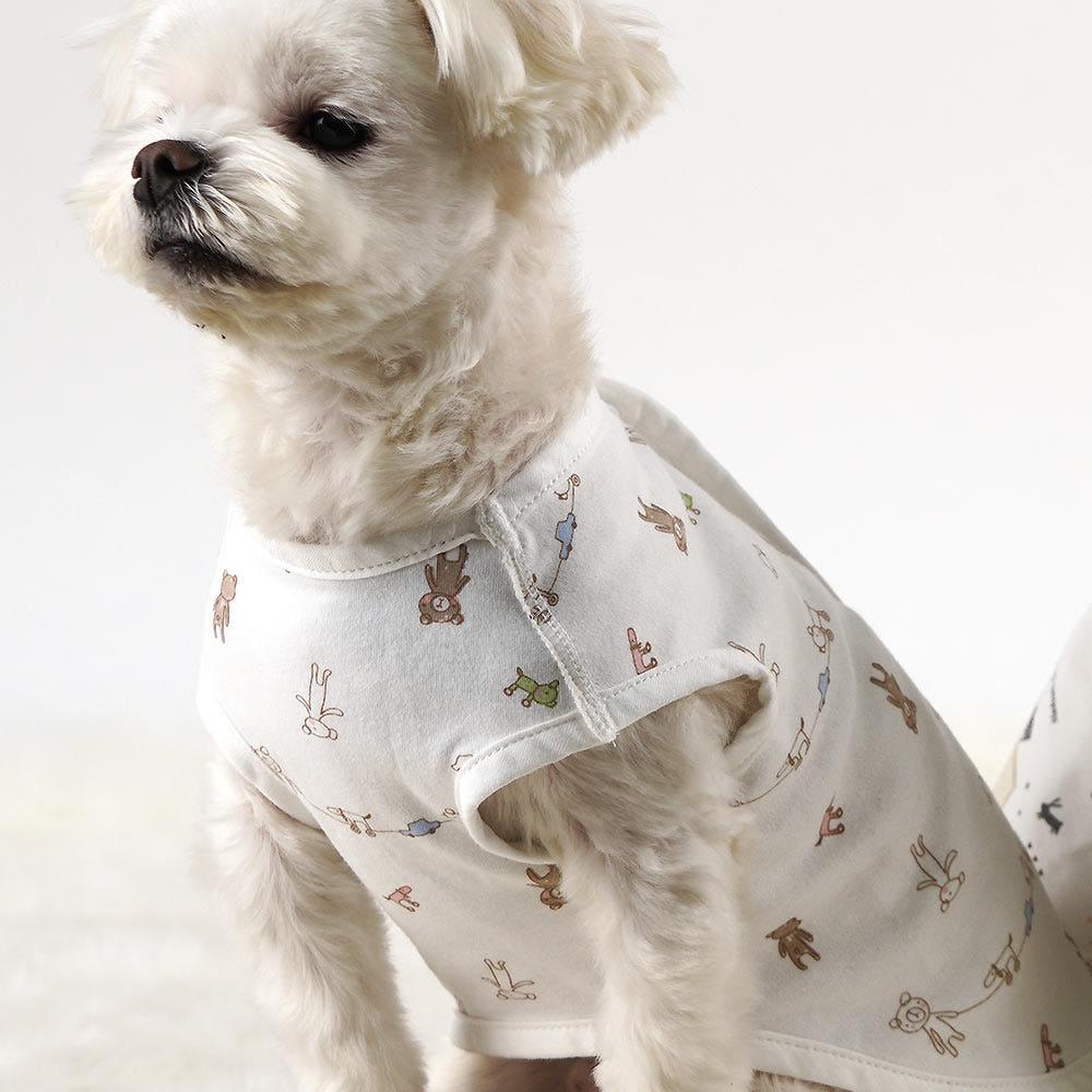 犬服 ベスト オーガニック 肌着 室内着 老犬 パジャマ Tシャツ ベビーベアー