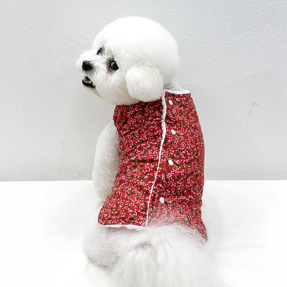 ホナミ家の犬 夏服 猫 人絹 フランスぶどう畑 ベスト 犬-XS