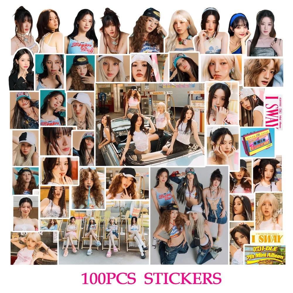 ワンダーワークス G K-POPアイドル (G)I-DLE I SWAY ステッカー 新譜 GIDLE ロモカード 少女 写真カード ポストカード