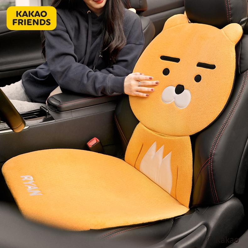 카카오프렌즈 車用冬用クッション背もたれセット カーシートカバー クッション 運転席, 1P