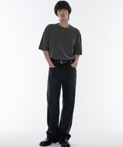 무신사스탠다드 ルーズ Straight Denim Pants ウォッシュドブラック