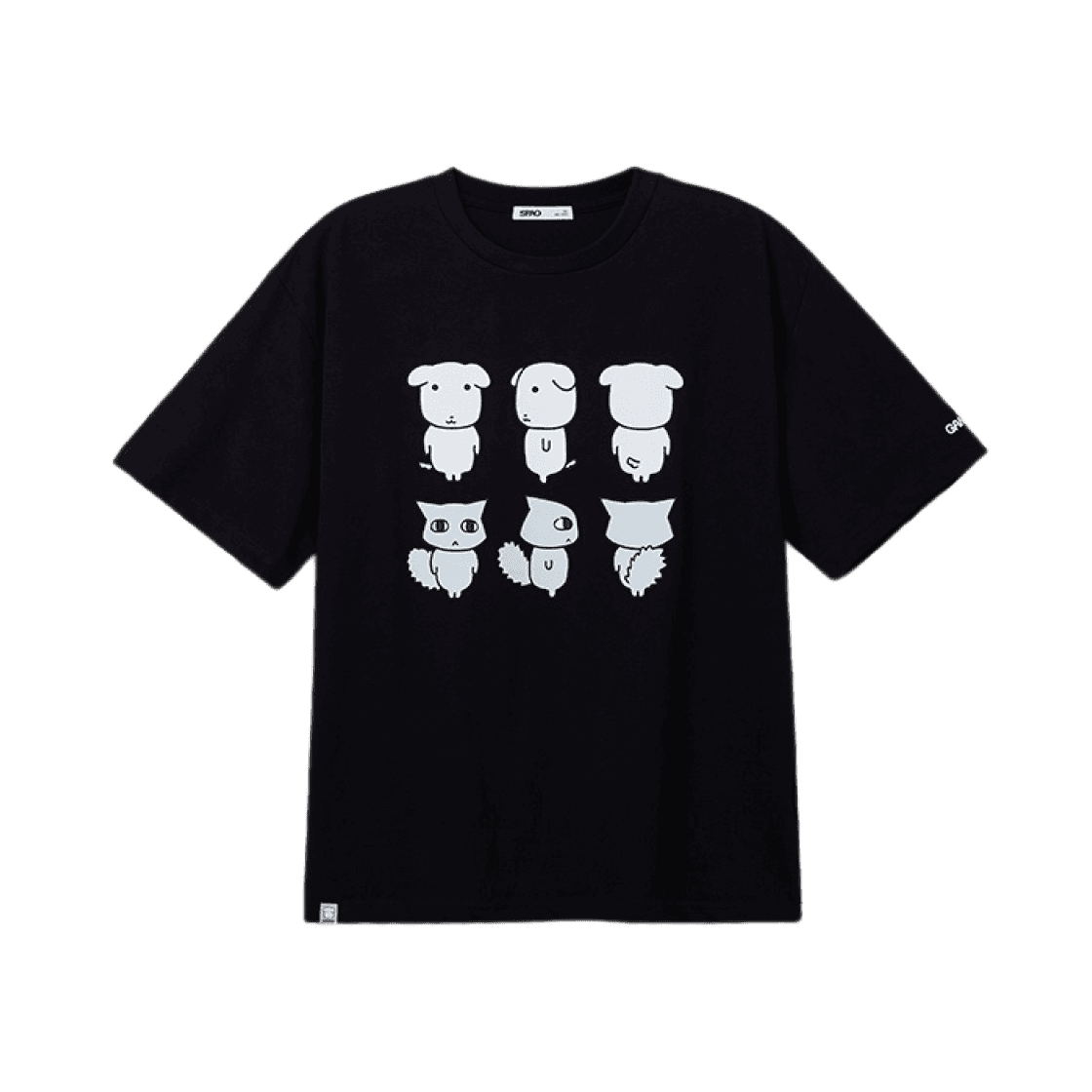 SPAO x GANADI グラフィックTシャツ ブラック L SPRLG25U09