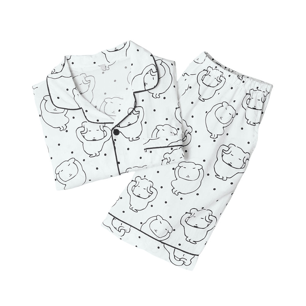 SPAO 가나디 かわいい子犬キャラクター 夏用半袖パジャマセット