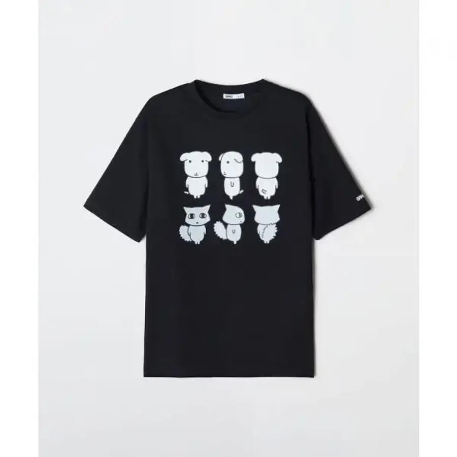 SPAO 가나디 半袖Tシャツ GRAPHIC ブラック SPRLG25U09