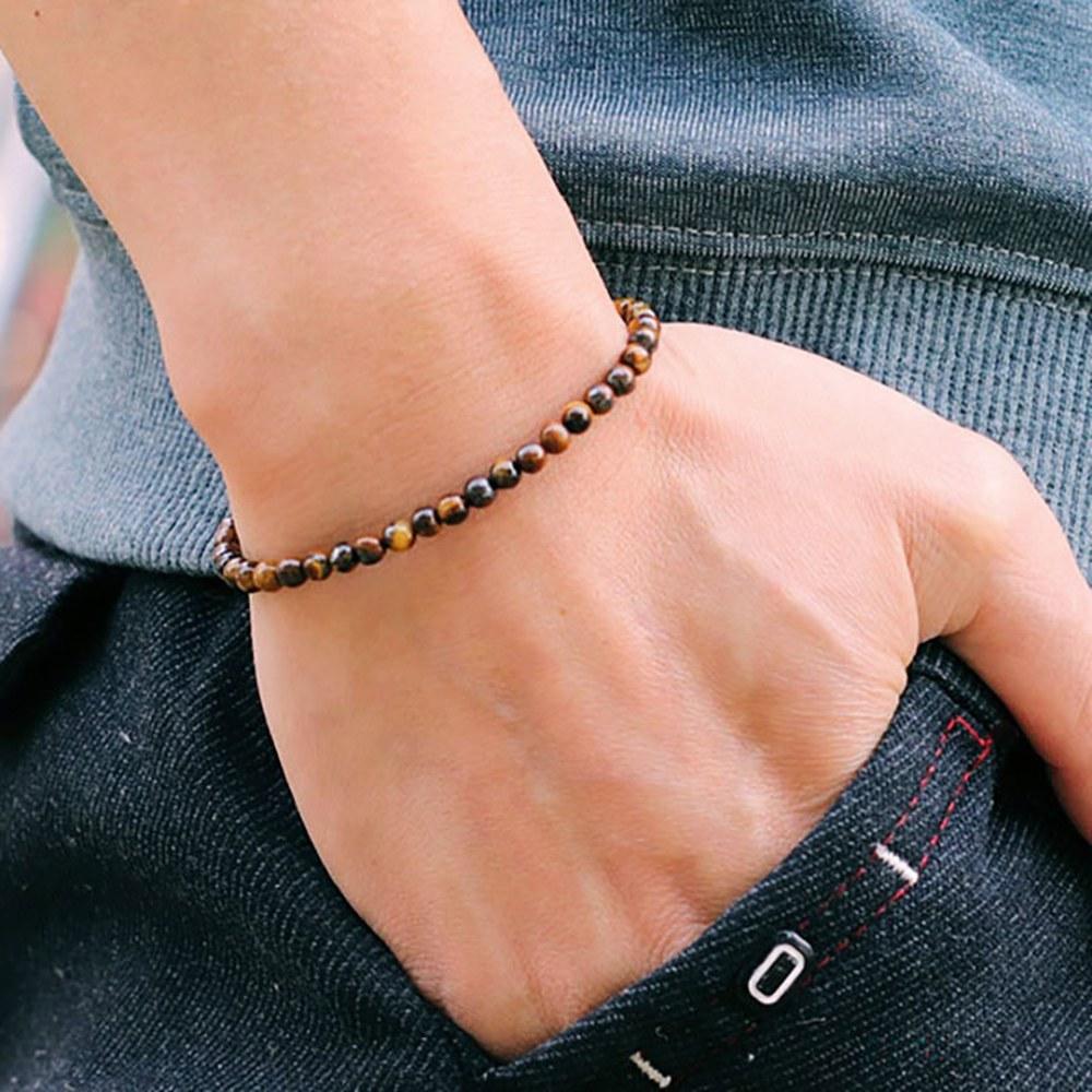 4mm 小さなブレスレット ラバ タイガー ジュエリー チャーム ヨガ アクセサリー let ペルシア O x M 19 5cm 7 7Inch