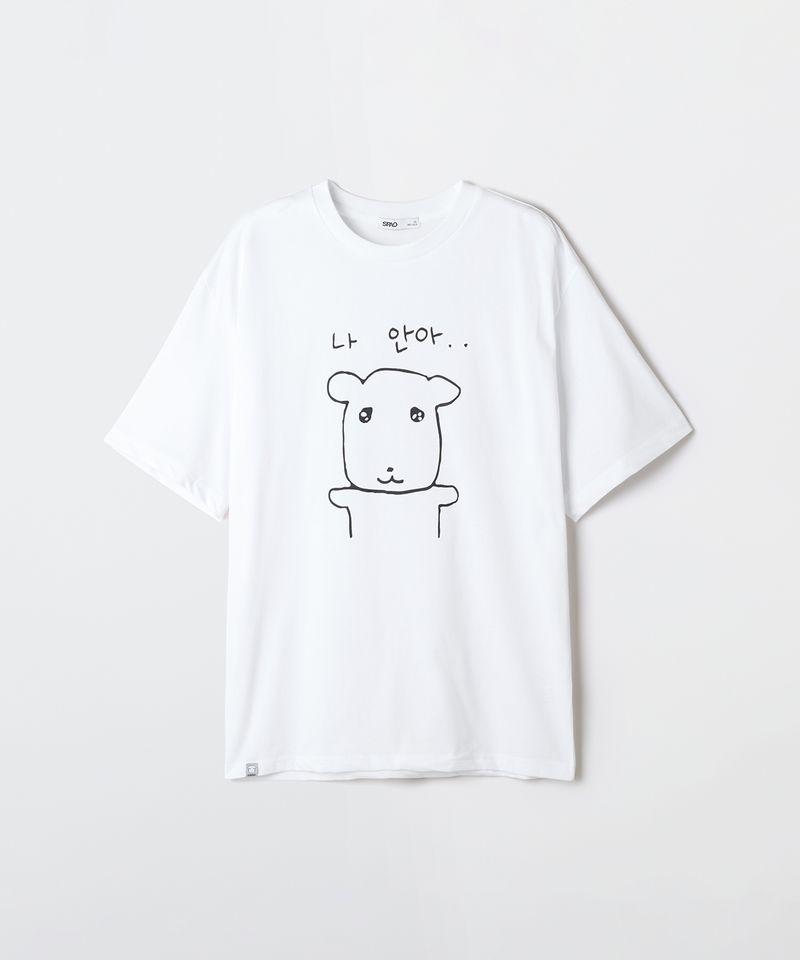 SPAO 가나디 Tシャツ ホワイト SPRLG25U09 [10]WHITE S[090]