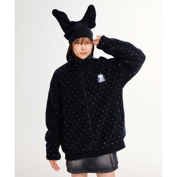 SPAO 가나디 천사와 악마 덤블 플리스 블랙 SPFZF4VU02