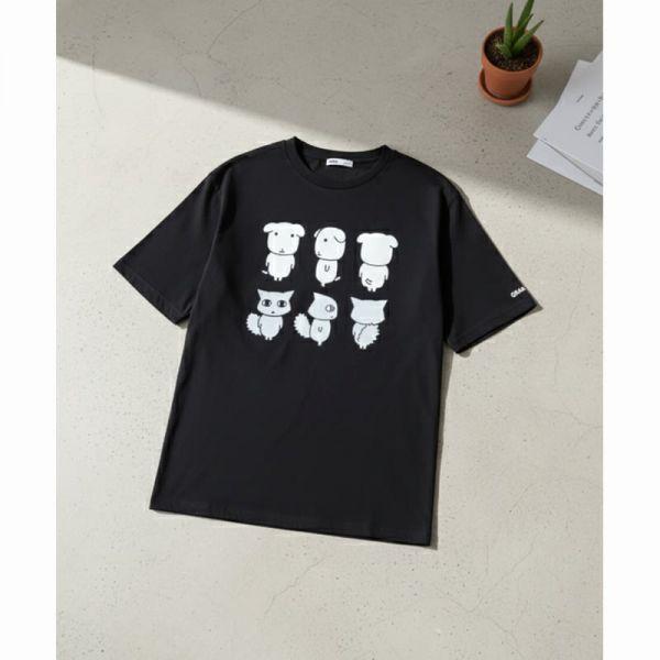 SPAO 가나디 半袖 Tシャツ GRAPHIC BLACK_SPRLG25U09