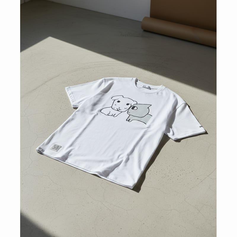 SPAO 가나디 半袖TシャツOFF WHITE_SPRLG25U09