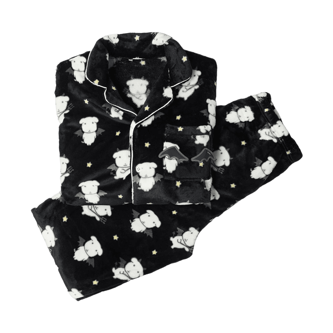 L SPAO x GANADI 천사와 악마 파자마 BLACK SPPPG11U04
