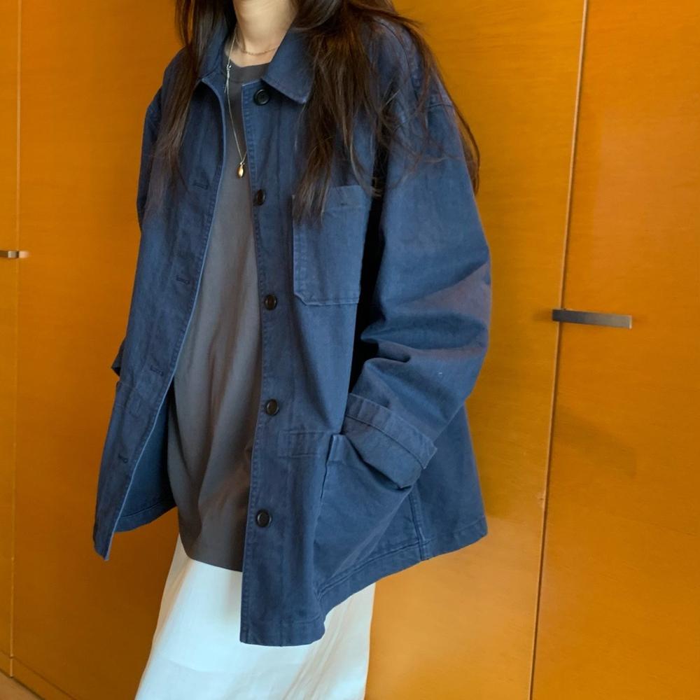 Flannel フランネル フレンチワークジャケット コットン ハーフジャケット (当日発送)