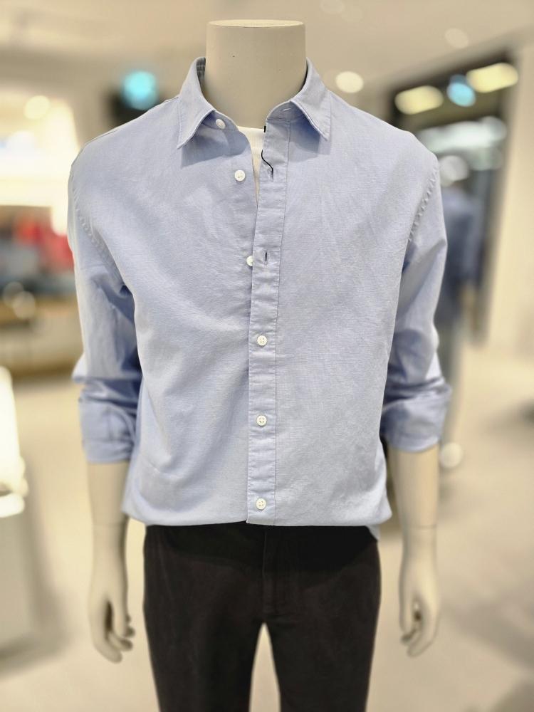 GUY LAROCHE リネンシャツ シャツ メンズ 長袖 麻 夏 45505