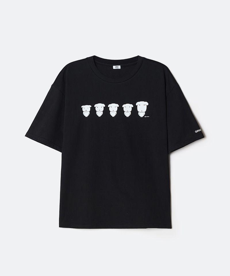 SPAO 가나디 半袖Tシャツ ブラック SPRLG25U09