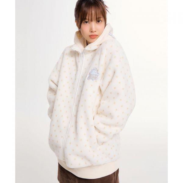 SPAO 가나디 天使と悪魔 タンブルフリース ホワイト SPFZF4VU02