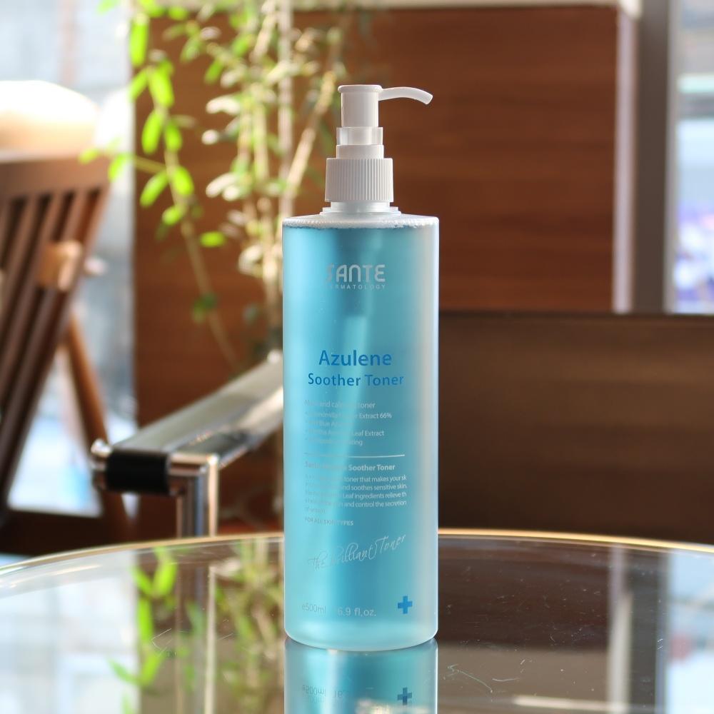 [당일출고]상떼 아줄렌 토너 수더 토너+상떼전용 거품공병 펌핑기증정 500ml 닥터상떼