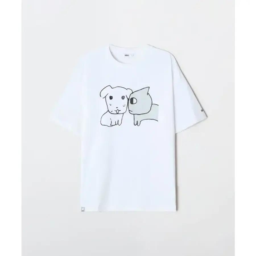 SPAO 가나디半袖Tシャツ OFF WHITE SPRLG25U09 国内店舗