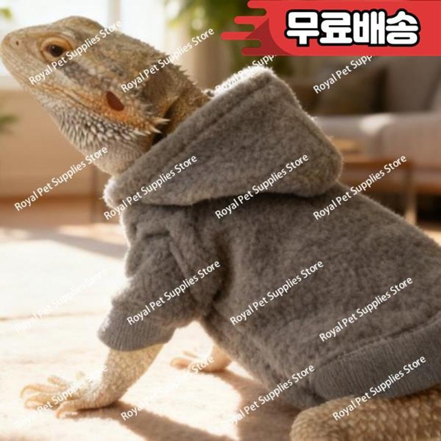 トカゲ服 フード付きTシャツ 登山用ペット変身服 ウォーキングウェア