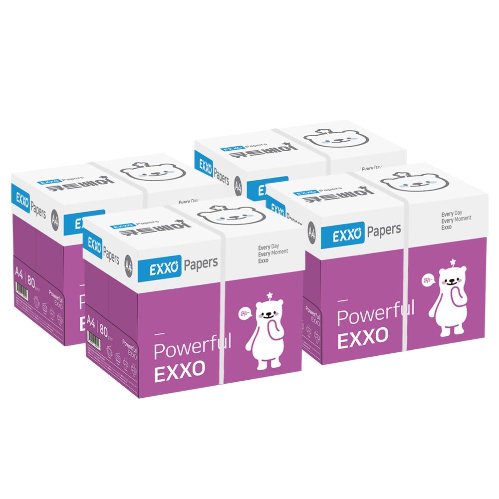 EXXO 큐트베어 A4 복사용지 80g 2500매 4BOX