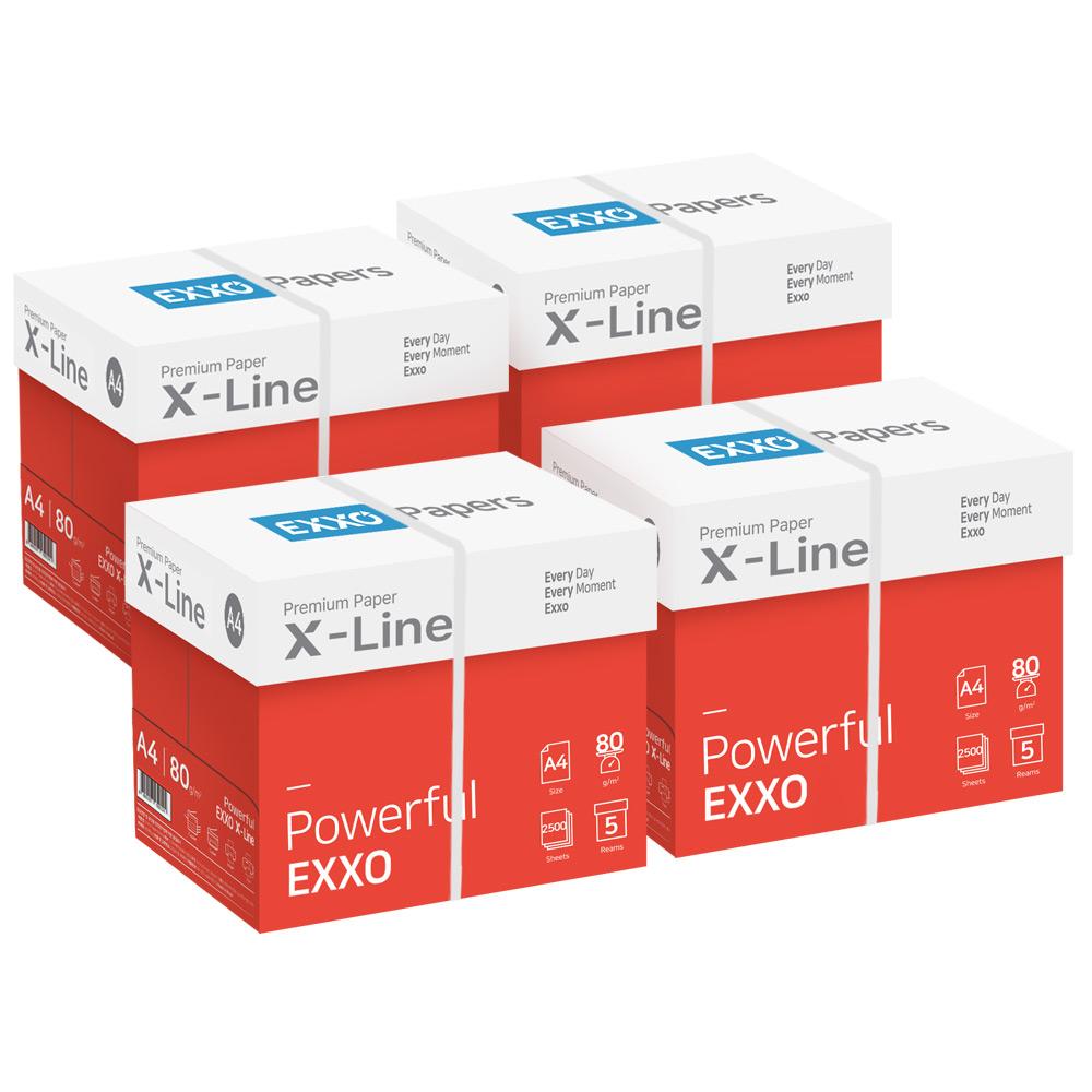 EXXO 엑스라인 A4 복사용지 80g 2500매 4BOX