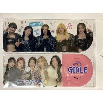 G I-DLE 상품 포토 북마크 2장 세트 요자 아이돌 KPOP 사진 트레카 포카