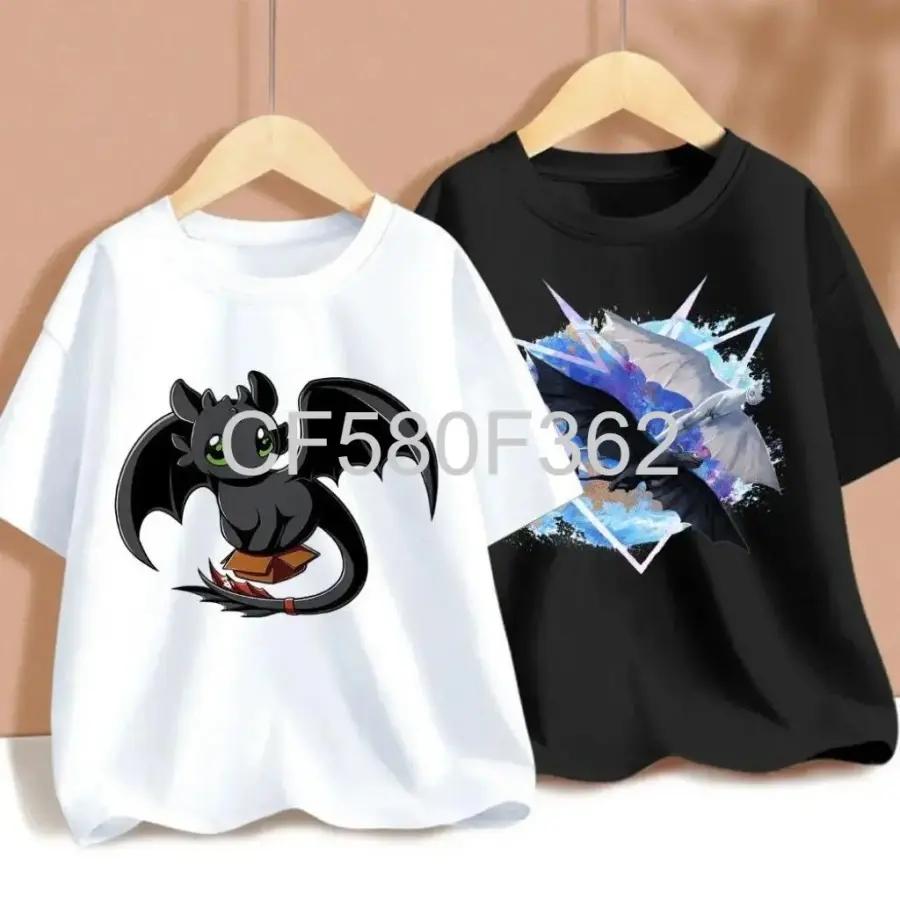 ヒックとドラゴン Toothless キャラクター ドラゴン トカゲ Tシャツ
