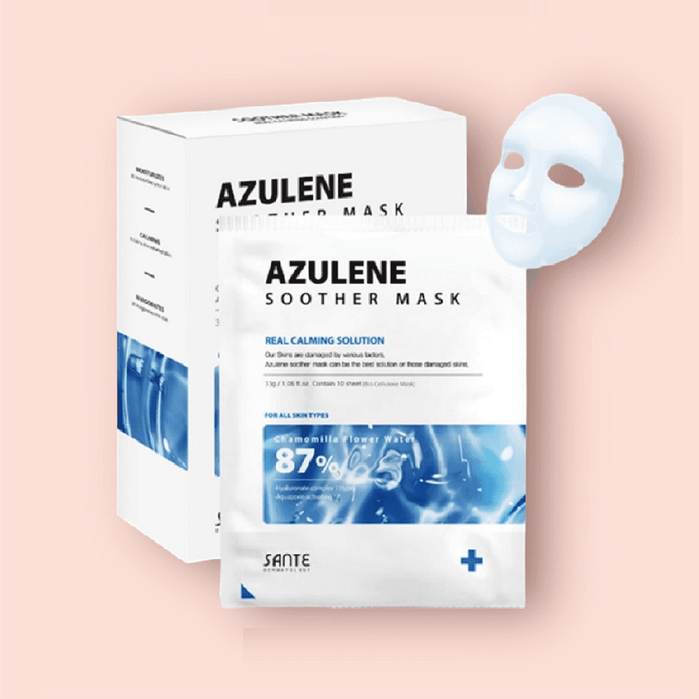 Santé Mask アズレン スーダー 保湿鎮静 低刺激 1box 10枚 Dr.Santé