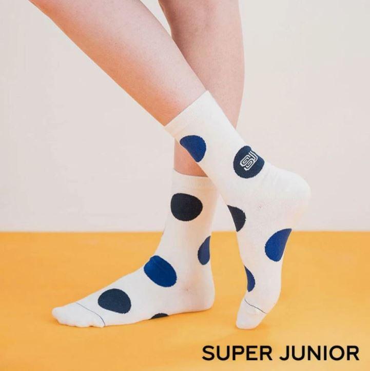 (SUPER JUNIOR 양말 세트) SUPER JUNIOR SJ SM X SMile for U OFFICIAL GOODS SOCKS + MAGNET