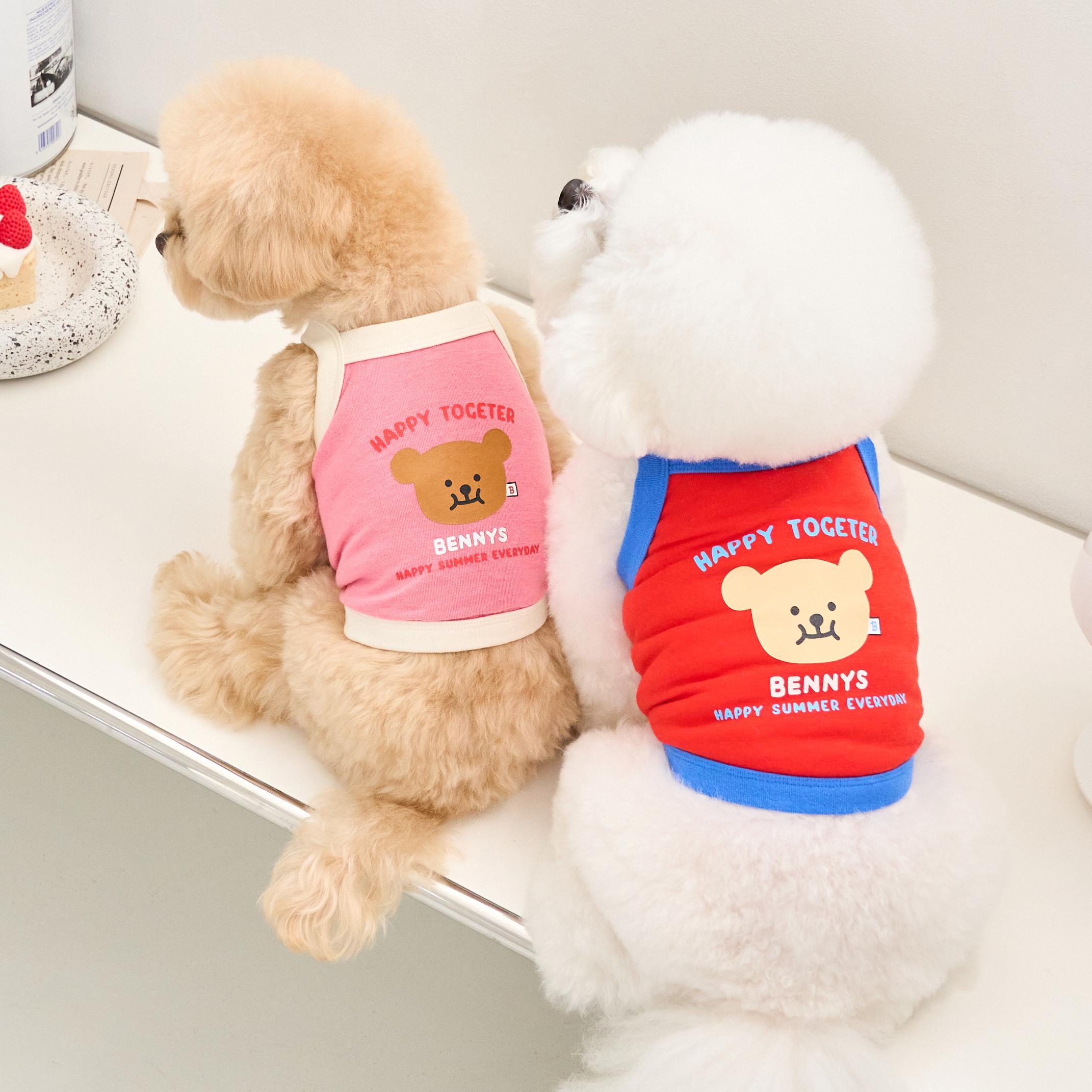 베니즈 犬服 春夏服 犬用室内服 ベスト ペット用 クロップドTシャツ エンジェリックTシャツ
