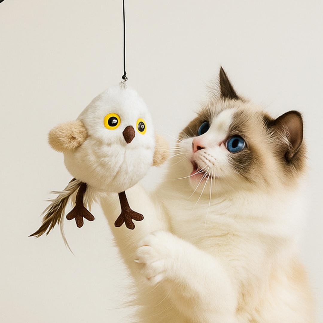MAAH 猫用自動おもちゃ 鳥 フラッフィーバード