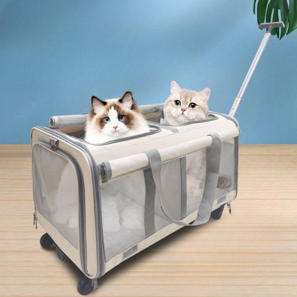 猫用 車輪付きキャリー お散歩バッグ 犬用 ぺット キャリア 小型犬用 移動用バッグ
