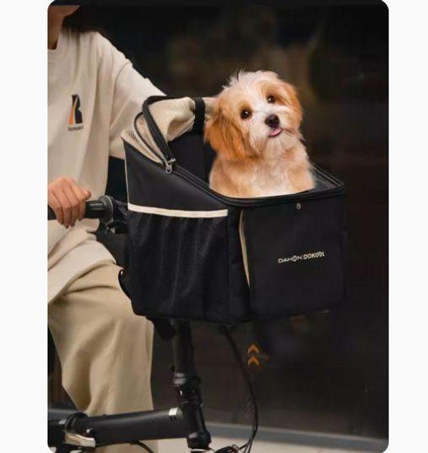 ペット用自転車バスケット 犬用フロントバスケット ペットキャリー 移動バッグ ハンドル用